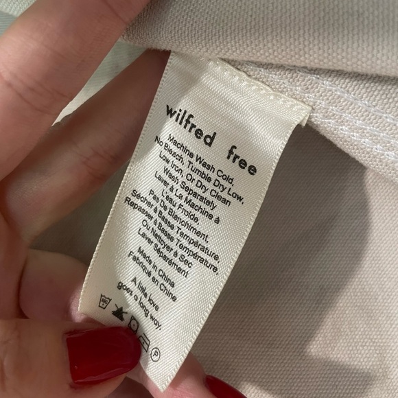 WIlfred Free Aritzia Sabrina Jacket - Cotton Cropped - Size XS - Beige - EUC - Picture 5 of 6